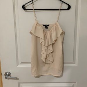 H&M Rose pink ruffle tank top (size: 6)